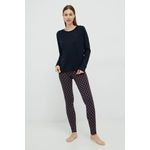 Fashion, accesorii si bijuterii - Femei - Lenjerie si pijamale femei - Pijamale femei - Pijama dama Tommy Hilfiger UW0UW03993 Albastru marin  L INTL - Infinity.ro