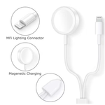 Laptop, Telefoane si Tablete - Telefoane mobile si accesorii - Accesorii Telefoane - Incarcatoare telefoane - Cablu de incarcare alb, 1.2 metri, compatibil cu Apple Watch 4/3/2/1 si iPhone XR/XS/XS Max/X/8/8Plus/7/7Plus/6/6Plus/5/5SE/5S, dotat cu conectori USB si Lightning - Infinity.ro
