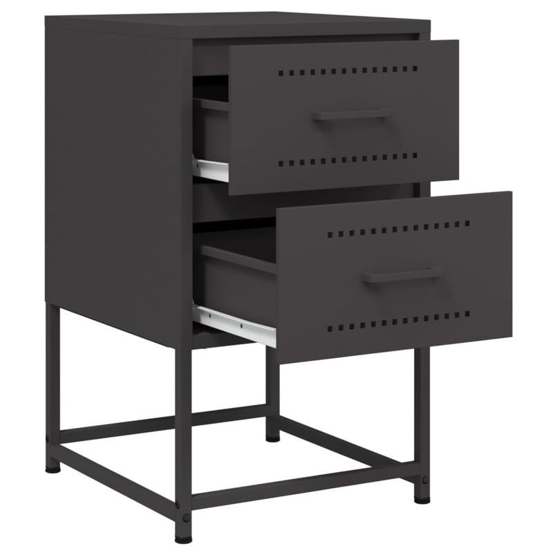 Casa si Gradina - Mobilier - Comode si corpuri - Noptiere - Noptiera, negru, 36x39x60,5 cm, otel - Infinity.ro