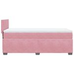 Casa si Gradina - Mobilier - Paturi si accesorii - Paturi - Pat box spring cu saltea, roz, 80x200 cm, catifea - Infinity.ro