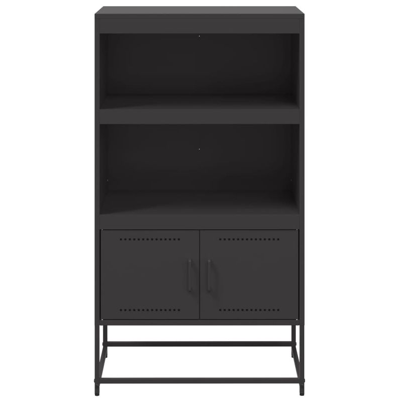Casa si Gradina - Mobilier - Comode si corpuri - Corpuri bucatarie - Dulap inalt, negru, 68,5x38,5x123,5 cm, otel - Infinity.ro