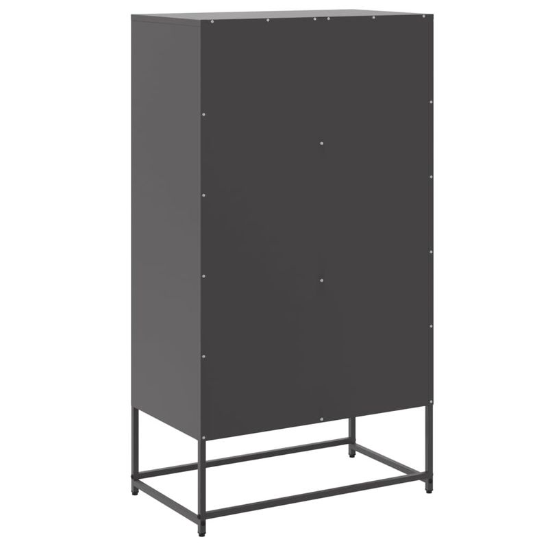 Casa si Gradina - Mobilier - Comode si corpuri - Corpuri bucatarie - Dulap inalt, negru, 68,5x38,5x123,5 cm, otel - Infinity.ro