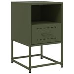 Casa si Gradina - Mobilier - Comode si corpuri - Noptiere - Noptiere, 2 buc., verde olive, 36x39x60,5 cm, otel - Infinity.ro