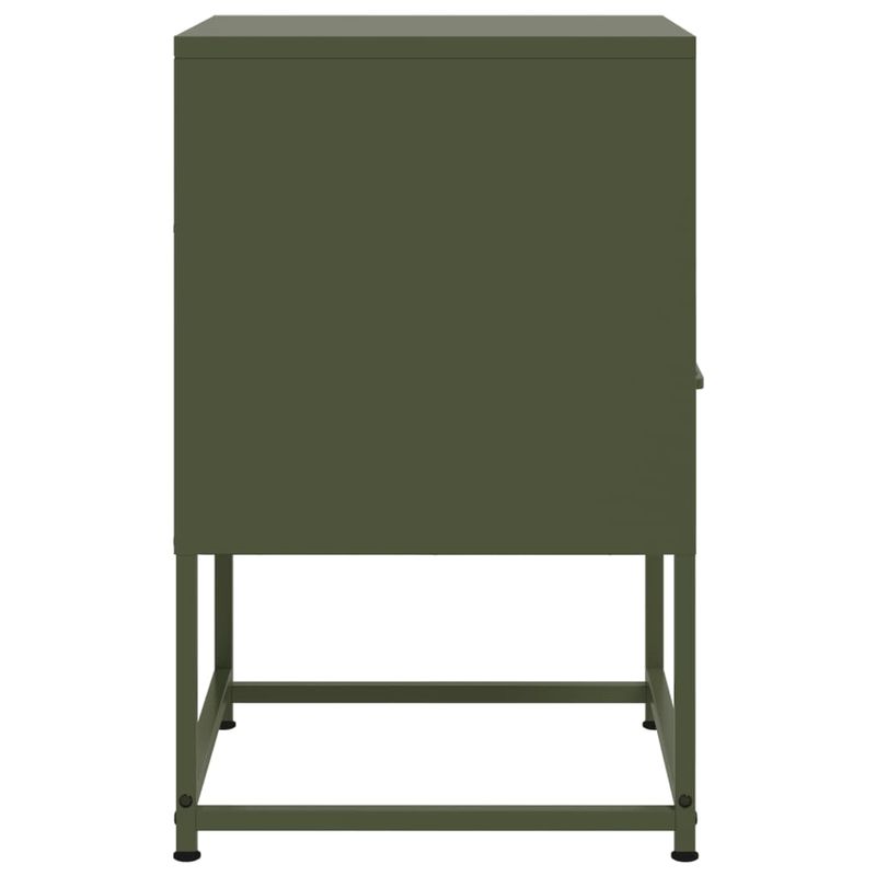 Casa si Gradina - Mobilier - Comode si corpuri - Noptiere - Noptiere, 2 buc., verde olive, 36x39x60,5 cm, otel - Infinity.ro