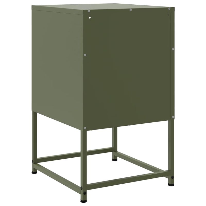 Casa si Gradina - Mobilier - Comode si corpuri - Noptiere - Noptiere, 2 buc., verde olive, 36x39x60,5 cm, otel - Infinity.ro