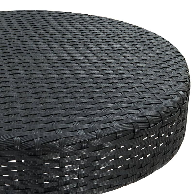 Casa si Gradina - Gradina si terasa - Mobilier exterior - Seturi mobila gradina - Set mobilier bar de gradina cu perne, 3 piese, negru, poliratan - Infinity.ro