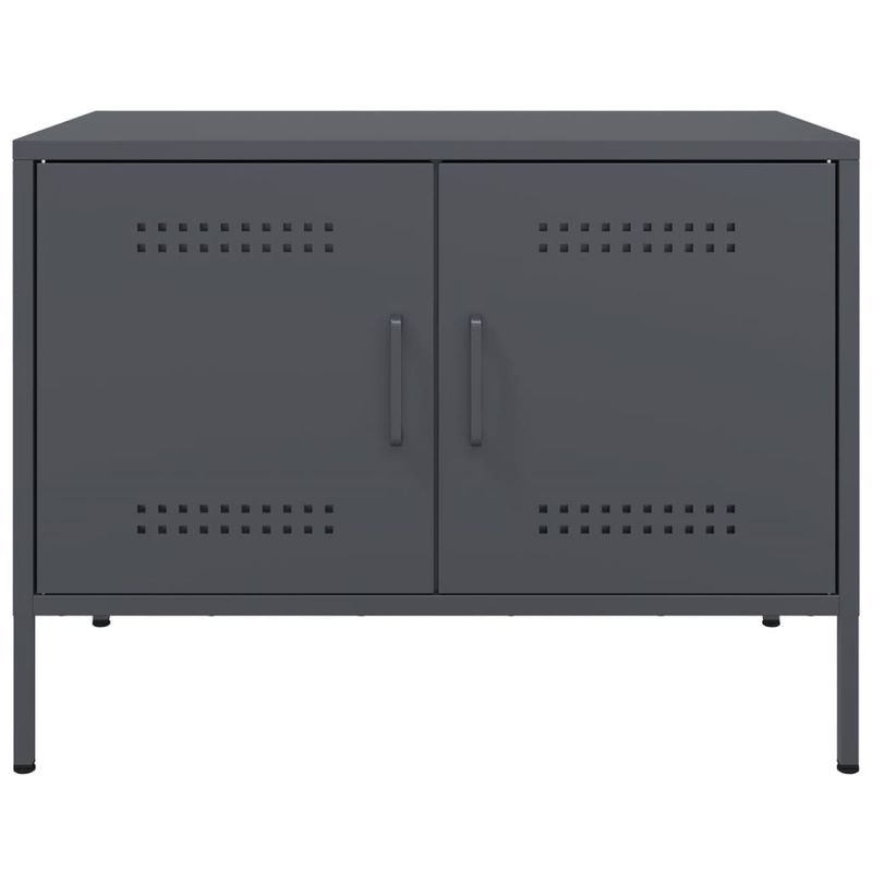 Casa si Gradina - Mobilier - Comode si corpuri - Comode - Dulapuri TV, 2 buc., antracit, 68x39x50,5 cm, otel - Infinity.ro