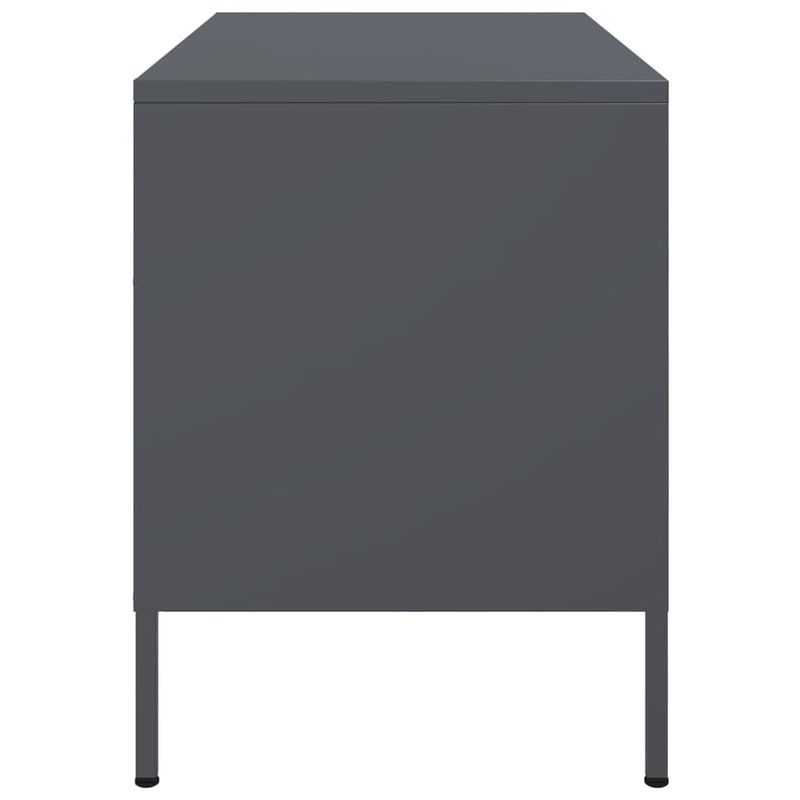 Casa si Gradina - Mobilier - Comode si corpuri - Comode - Dulapuri TV, 2 buc., antracit, 68x39x50,5 cm, otel - Infinity.ro