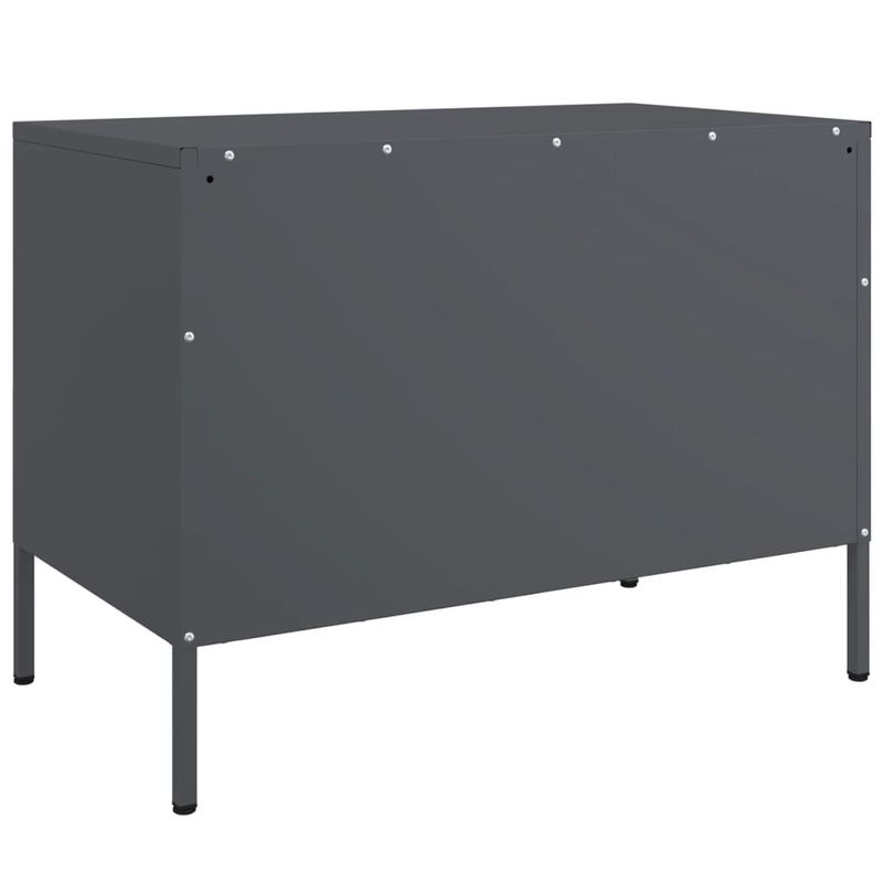 Casa si Gradina - Mobilier - Comode si corpuri - Comode - Dulapuri TV, 2 buc., antracit, 68x39x50,5 cm, otel - Infinity.ro