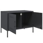 Casa si Gradina - Mobilier - Comode si corpuri - Comode - Dulapuri TV, 2 buc., antracit, 68x39x50,5 cm, otel - Infinity.ro