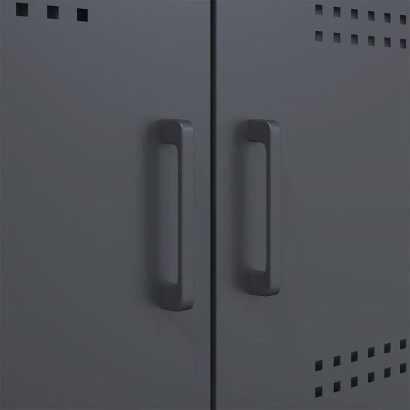 Casa si Gradina - Mobilier - Comode si corpuri - Comode - Dulapuri TV, 2 buc., antracit, 68x39x50,5 cm, otel - Infinity.ro