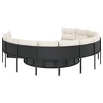 Casa si Gradina - Gradina si terasa - Mobilier exterior - Canapele si fotolii gradina - Canapea de gradina cu masa/perne, rotunda, negru, poliratan - Infinity.ro