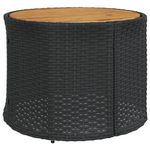 Casa si Gradina - Gradina si terasa - Mobilier exterior - Canapele si fotolii gradina - Canapea de gradina cu masa/perne, rotunda, negru, poliratan - Infinity.ro