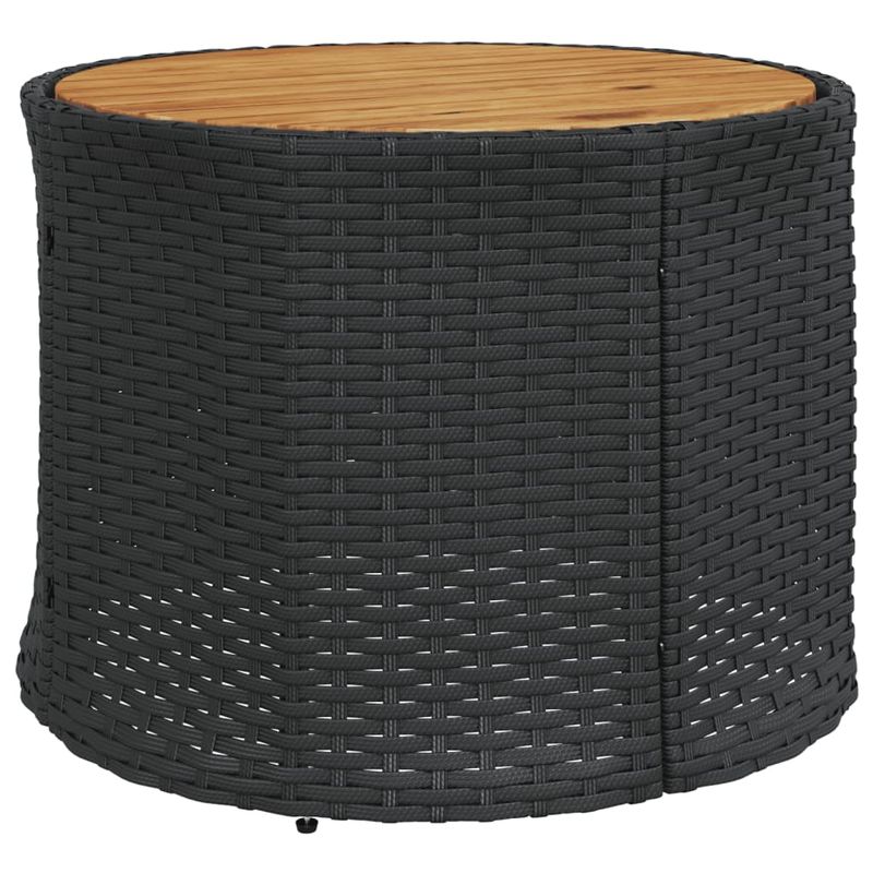 Casa si Gradina - Gradina si terasa - Mobilier exterior - Canapele si fotolii gradina - Canapea de gradina cu masa/perne, rotunda, negru, poliratan - Infinity.ro
