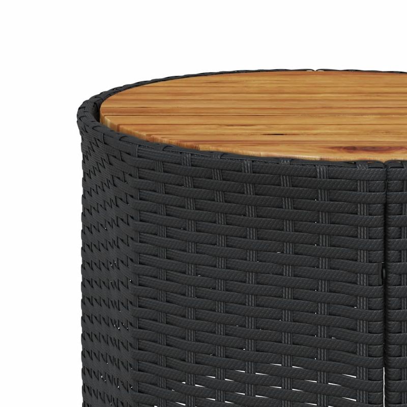 Casa si Gradina - Gradina si terasa - Mobilier exterior - Canapele si fotolii gradina - Canapea de gradina cu masa/perne, rotunda, negru, poliratan - Infinity.ro