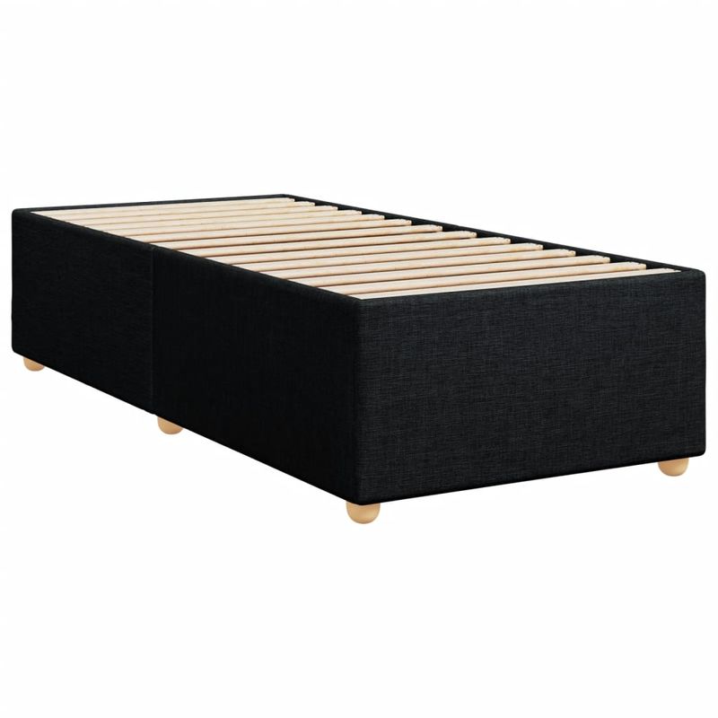 Casa si Gradina - Mobilier - Paturi si accesorii - Paturi - Pat box spring cu saltea, negru, 80x200 cm, textil - Infinity.ro