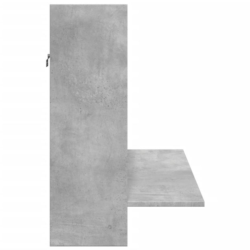 Casa si Gradina - Mobilier - Mese si birouri - Birouri - Birou montat pe perete, gri beton, 105x48x75 cm, lemn prelucrat - Infinity.ro