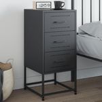 Casa si Gradina - Mobilier - Comode si corpuri - Noptiere - Noptiera, antracit, 36x39x78 cm, otel - Infinity.ro