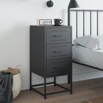 Casa si Gradina - Mobilier - Comode si corpuri - Noptiere - Noptiera, antracit, 36x39x78 cm, otel - Infinity.ro