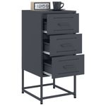 Casa si Gradina - Mobilier - Comode si corpuri - Noptiere - Noptiera, antracit, 36x39x78 cm, otel - Infinity.ro
