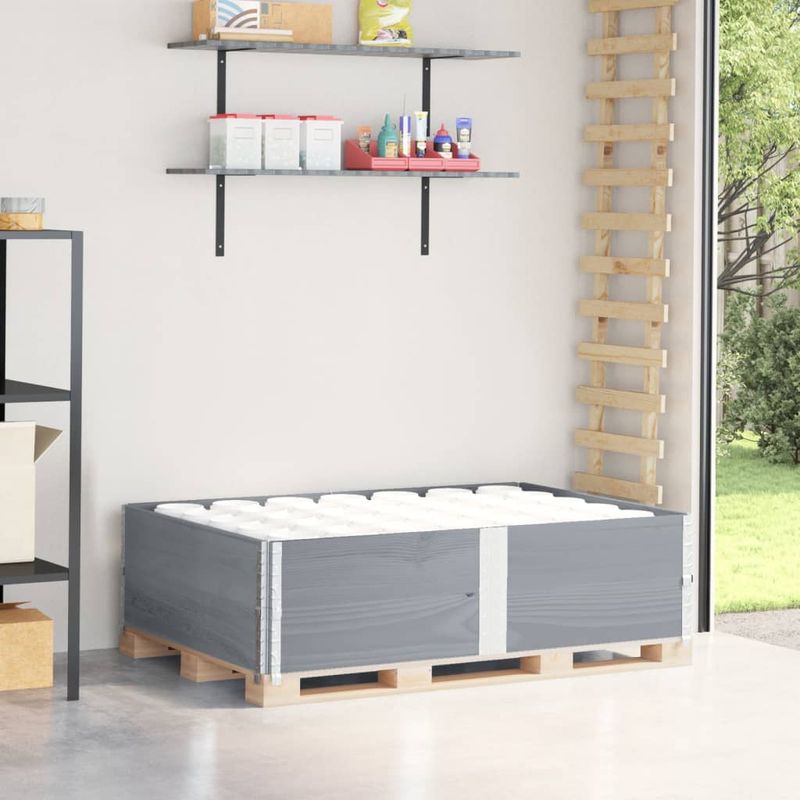 Casa si Gradina - Mobilier - Feronerie si accesorii mobila - Rame pentru paleti 2 buc. gri 150x100 cm lemn masiv de pin - Infinity.ro