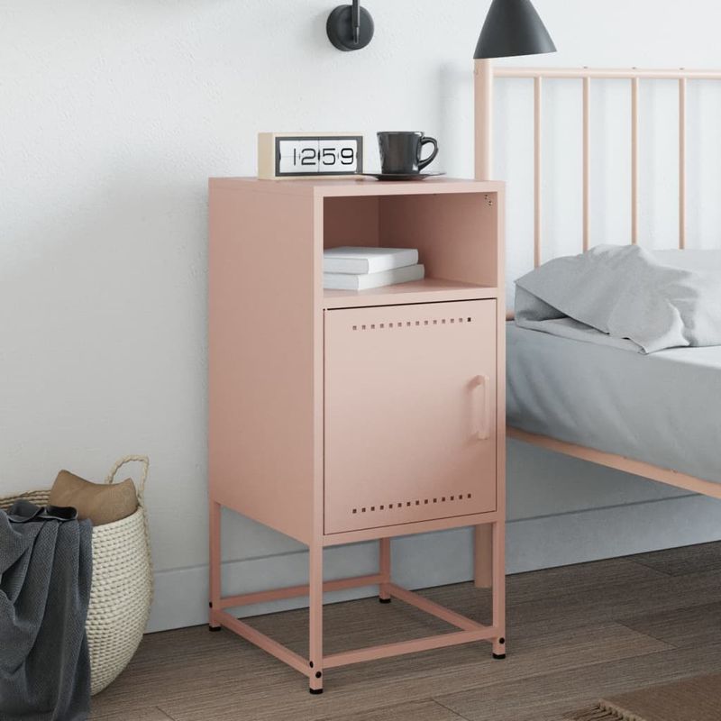 Casa si Gradina - Mobilier - Comode si corpuri - Noptiere - Noptiera, roz, 36x39x78 cm, otel - Infinity.ro