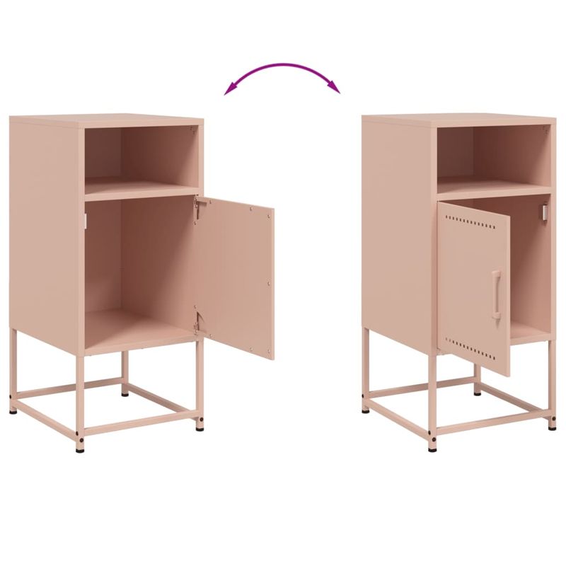 Casa si Gradina - Mobilier - Comode si corpuri - Noptiere - Noptiera, roz, 36x39x78 cm, otel - Infinity.ro