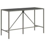 Casa si Gradina - Gradina si terasa - Mobilier exterior - Seturi mobila gradina - Set mobilier bar de gradina cu perne, 7 piese, gri, poliratan - Infinity.ro