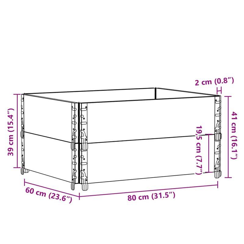 Casa si Gradina - Mobilier - Feronerie si accesorii mobila - Rame pentru paleti, 2 buc., 80x60 cm, lemn masiv de pin - Infinity.ro