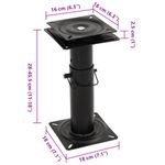 Auto si Moto - Ambarcatiuni - Piese pentru ambarcatiuni - Piedestal scaun pentru barca, pivotant la 360°, otel, mărime 18x18x28-45.5 cm - Infinity.ro