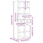 Casa si Gradina - Mobilier - Comode si corpuri - Corpuri bucatarie - Dulap inalt, stejar sonoma, 70x42,5x185 cm, lemn prelucrat - Infinity.ro
