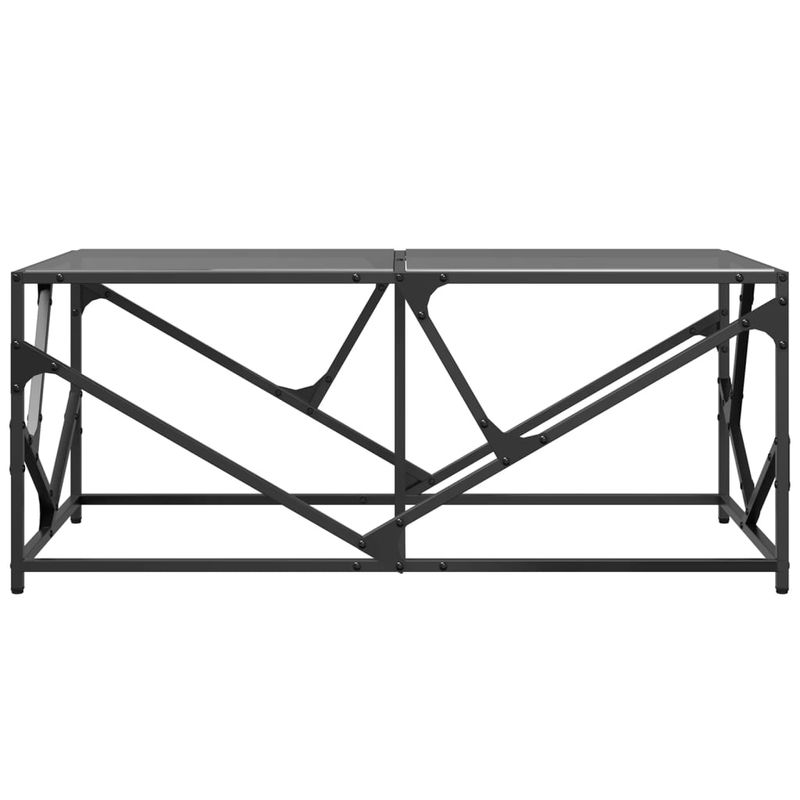 Casa si Gradina - Mobilier - Mese si birouri - Masute de cafea - Masuta de cafea, blat din sticla negra, 98,5x50x41 cm, otel - Infinity.ro