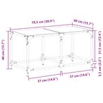 Casa si Gradina - Mobilier - Mese si birouri - Masute de cafea - Masuta de cafea blat din sticla transparenta 78,5x40x40 cm otel - Infinity.ro