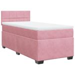 Casa si Gradina - Mobilier - Paturi si accesorii - Paturi - Pat box spring cu saltea, roz, 80x200 cm, catifea - Infinity.ro