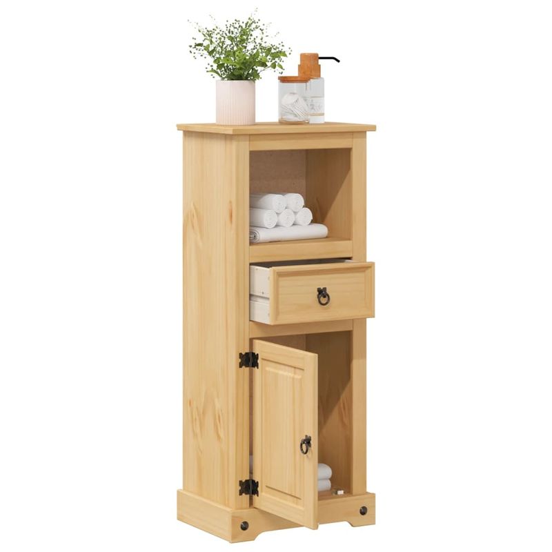 Casa si Gradina - Mobilier - Mobilier baie - Comode baie - Dulap de baie „Corona”, 45x33x110 cm, lemn masiv de pin - Infinity.ro