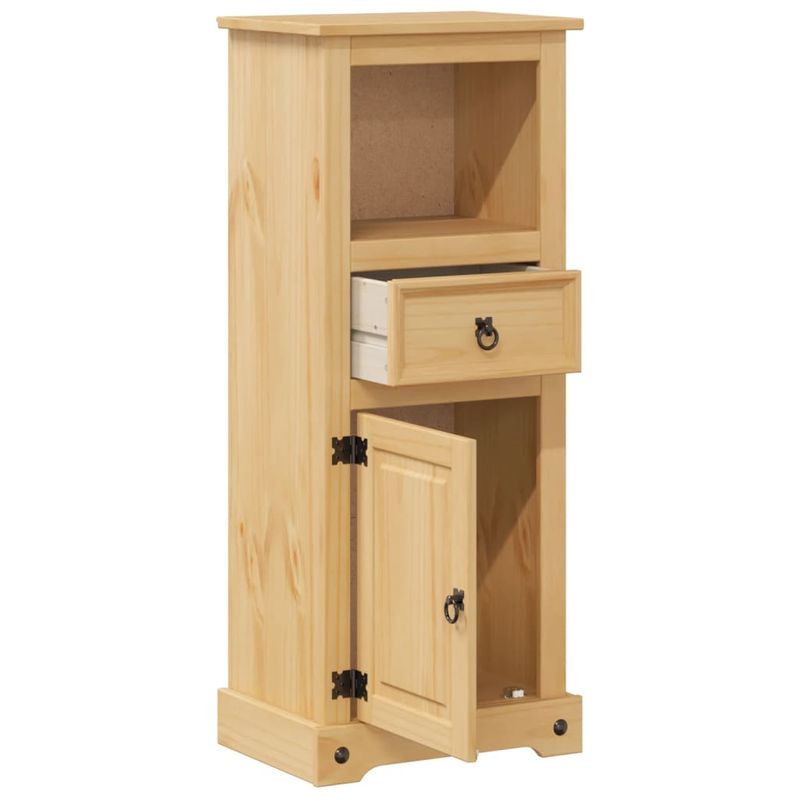 Casa si Gradina - Mobilier - Mobilier baie - Comode baie - Dulap de baie „Corona”, 45x33x110 cm, lemn masiv de pin - Infinity.ro