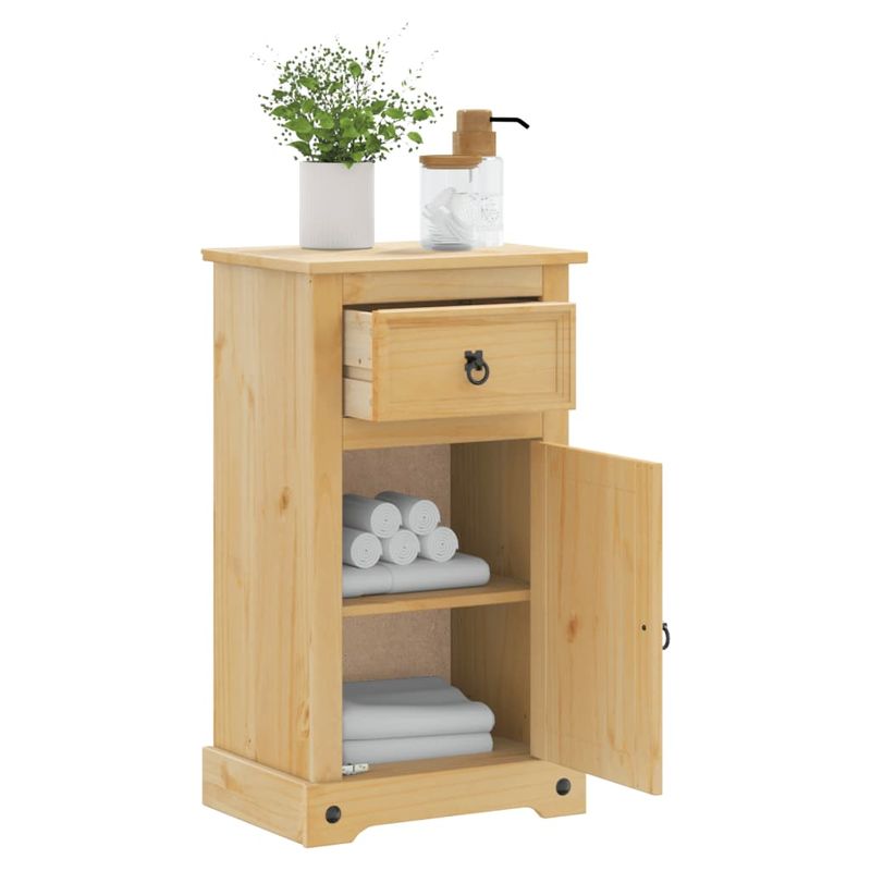 Casa si Gradina - Mobilier - Mobilier baie - Comode baie - Dulap de baie „Corona”, 45x33x80 cm, lemn masiv de pin - Infinity.ro