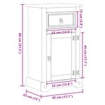 Casa si Gradina - Mobilier - Mobilier baie - Comode baie - Dulap de baie „Corona”, 45x33x80 cm, lemn masiv de pin - Infinity.ro
