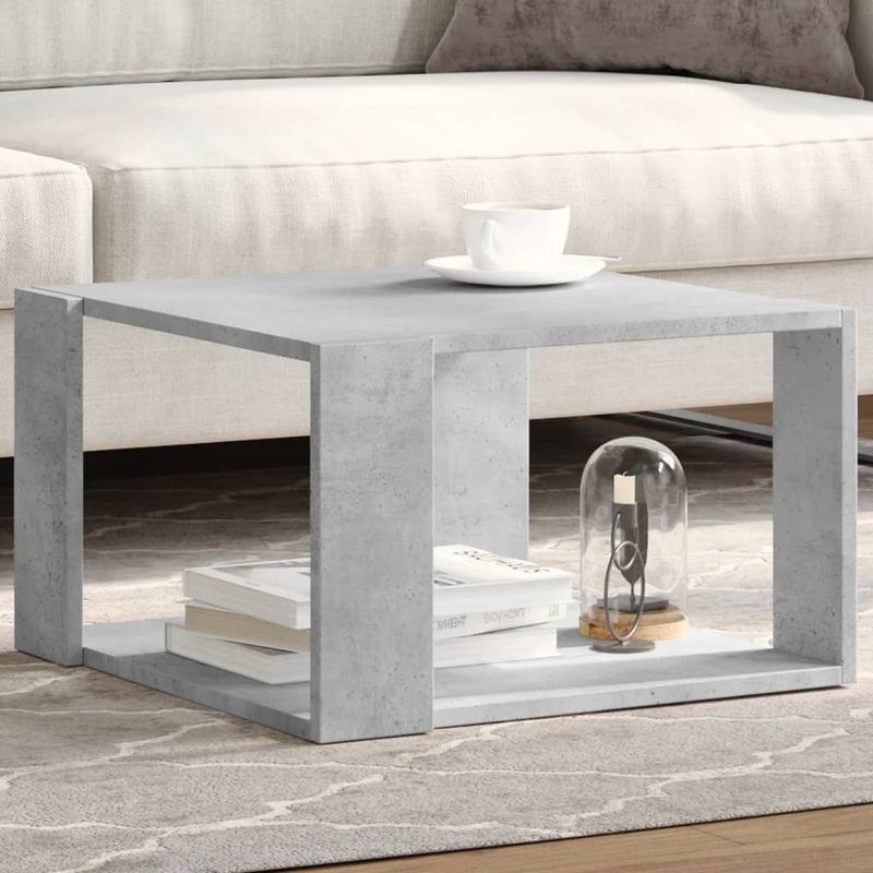 Casa si Gradina - Mobilier - Mese si birouri - Masute de cafea - Masuta de cafea, gri beton, 51,5x51,5x30 cm, lemn prelucrat - Infinity.ro
