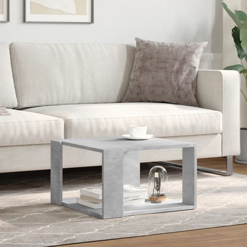 Casa si Gradina - Mobilier - Mese si birouri - Masute de cafea - Masuta de cafea, gri beton, 51,5x51,5x30 cm, lemn prelucrat - Infinity.ro