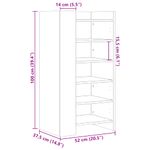 Casa si Gradina - Mobilier - Organizare si depozitare - Organizator incaltaminte - Pantofar, gri sonoma, 52x37,5x100 cm, lemn prelucrat - Infinity.ro