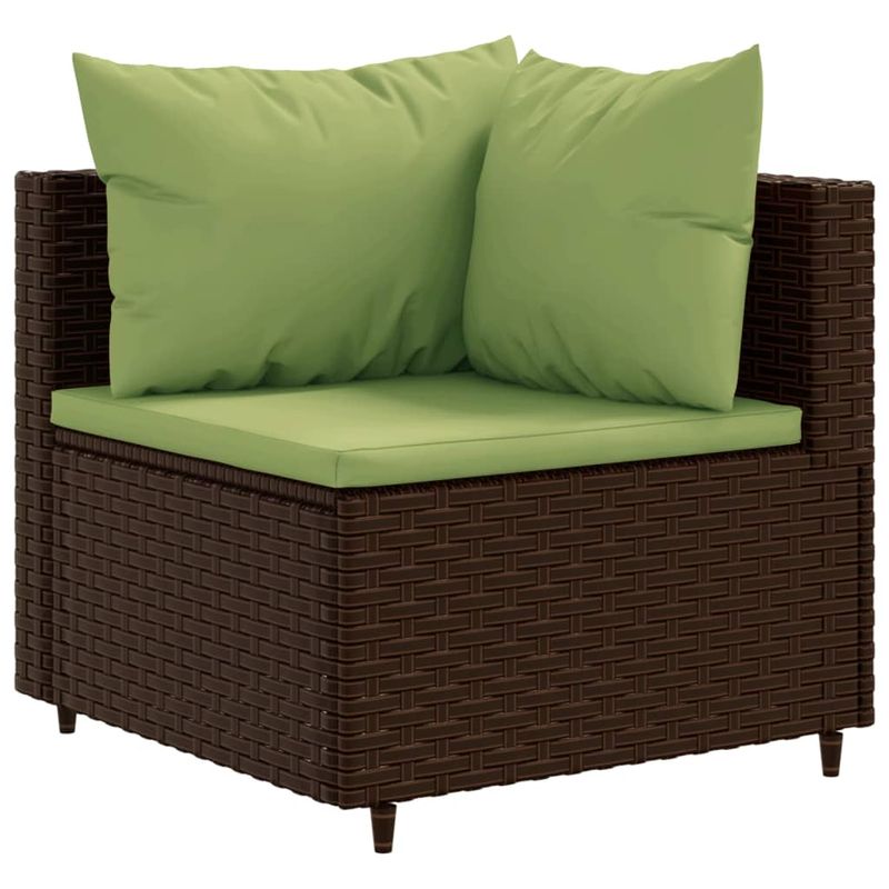 Casa si Gradina - Gradina si terasa - Mobilier exterior - Seturi mobila gradina - Set mobilier de gradina cu perne, 6 piese, maro, poliratan - Infinity.ro