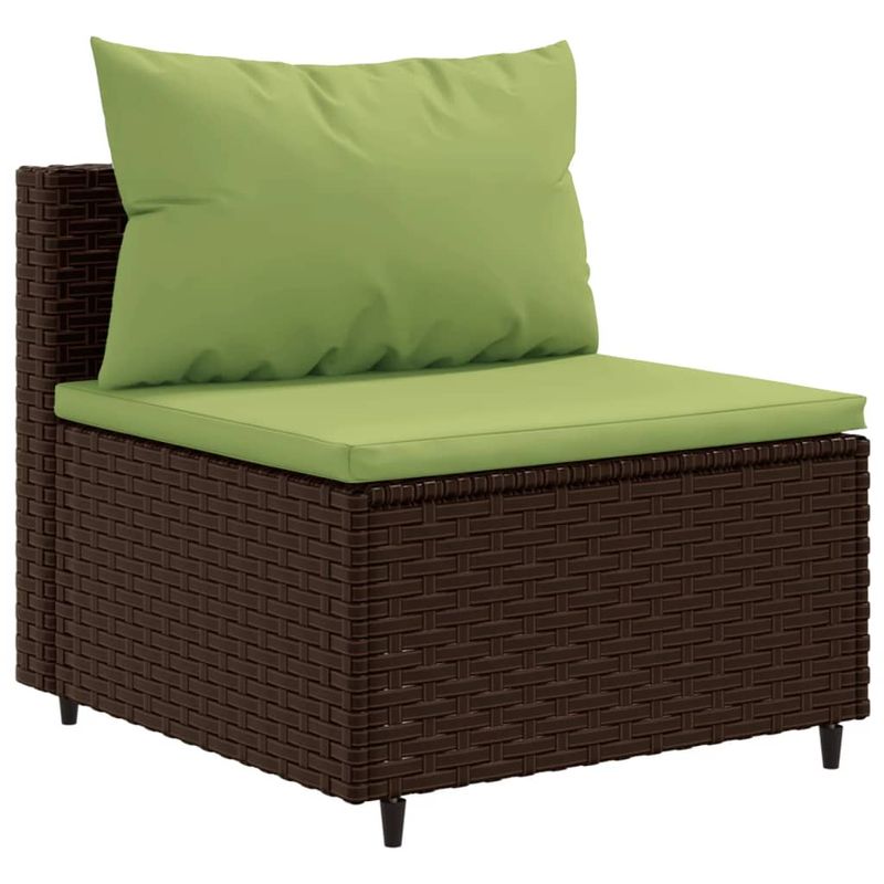 Casa si Gradina - Gradina si terasa - Mobilier exterior - Seturi mobila gradina - Set mobilier de gradina cu perne, 6 piese, maro, poliratan - Infinity.ro