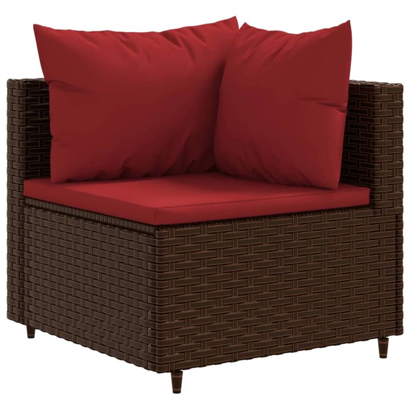 Casa si Gradina - Gradina si terasa - Mobilier exterior - Seturi mobila gradina - Set mobilier de gradina cu perne, 7 piese, maro, poliratan - Infinity.ro