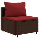 Casa si Gradina - Gradina si terasa - Mobilier exterior - Seturi mobila gradina - Set mobilier de gradina cu perne, 7 piese, maro, poliratan - Infinity.ro
