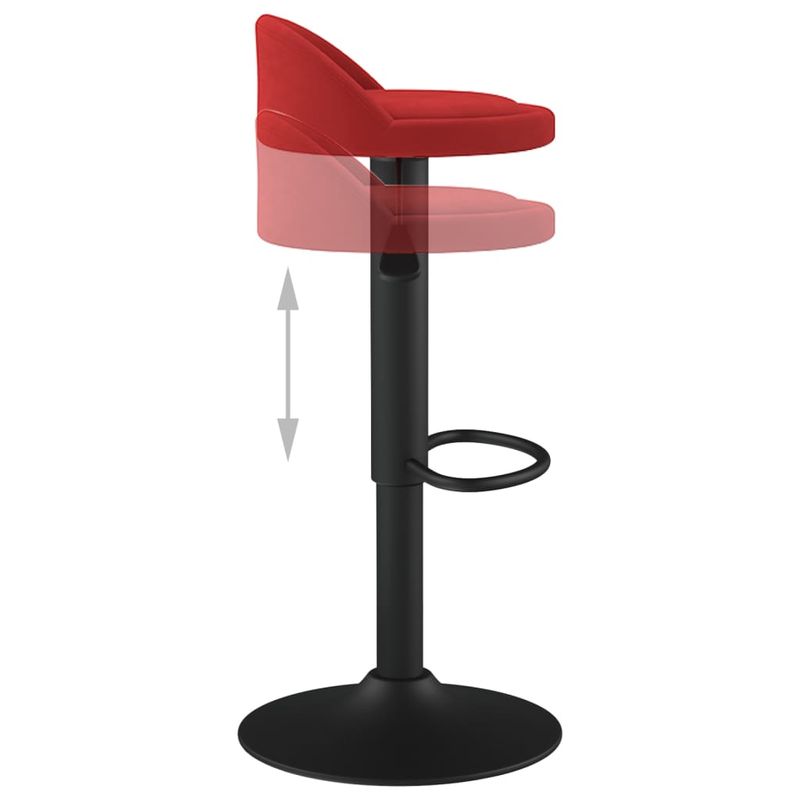 Casa si Gradina - Mobilier - Scaune si fotolii - Scaune - Scaune de bar, 2 buc., rosu vin, catifea - Infinity.ro