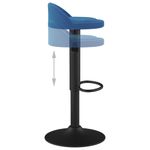 Casa si Gradina - Mobilier - Scaune si fotolii - Scaune - Scaune de bar, 2 buc., albastru, catifea - Infinity.ro
