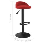 Casa si Gradina - Mobilier - Scaune si fotolii - Scaune - Scaune de bar, 2 buc., rosu vin, catifea - Infinity.ro