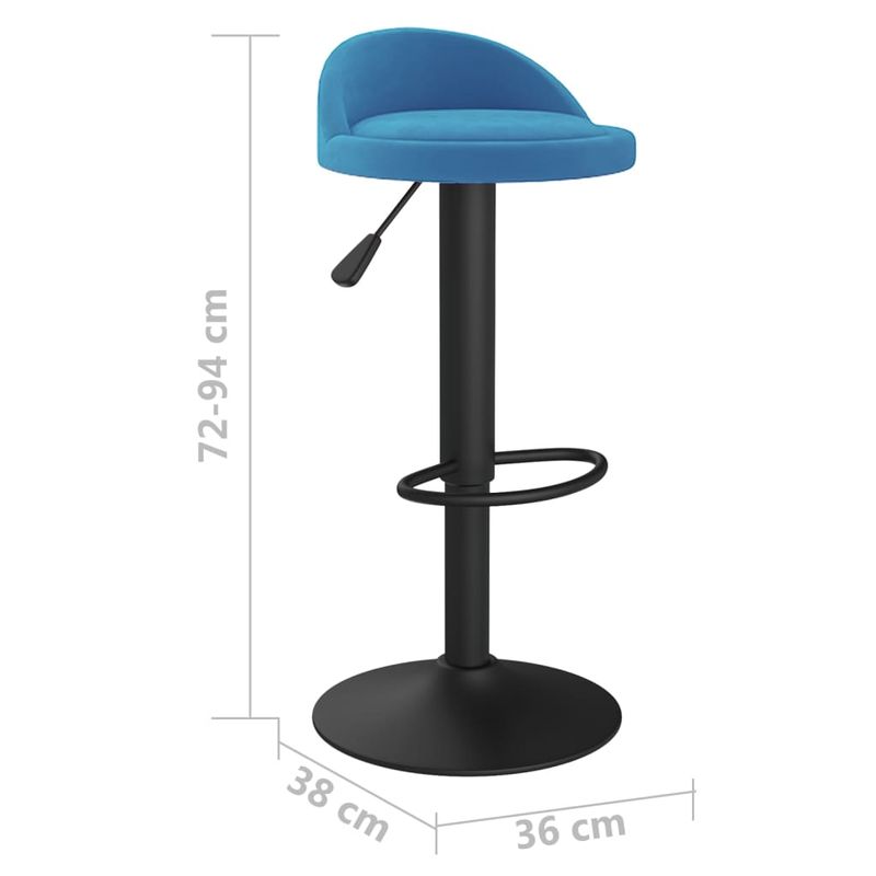Casa si Gradina - Mobilier - Scaune si fotolii - Scaune - Scaune de bar, 2 buc., albastru, catifea - Infinity.ro