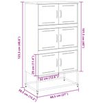 Casa si Gradina - Mobilier - Comode si corpuri - Comode - Dulap, roz, 68,5x38,5x123,5 cm, otel - Infinity.ro